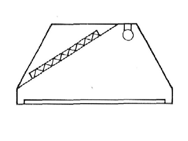 Abluftmittelhaube - Trapezform