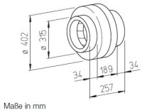 Helios Radial-Rohrventilator RR 315