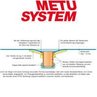 METU Ablaufstutzen mit grossem Trichter ST-G V4A