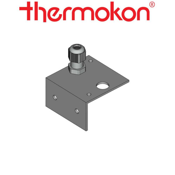 thermokon Montagewinkel mit Kabelverschraubung für Kanalfühler Ø=6 mm
