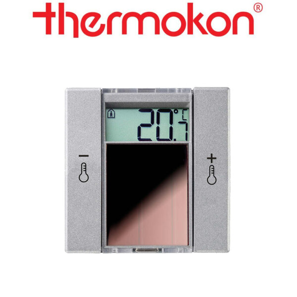 thermokon SR06 LCD 2T Jung aluminium ohne Rahmen