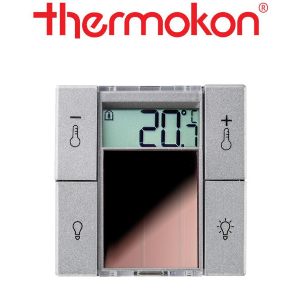 thermokon SR06 LCD 2T+Light aluminium ohne Rahmen