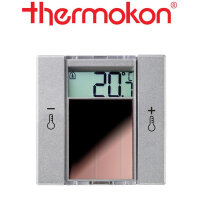 thermokon SR06 LCD rH 2T aluminium ohne Rahmen
