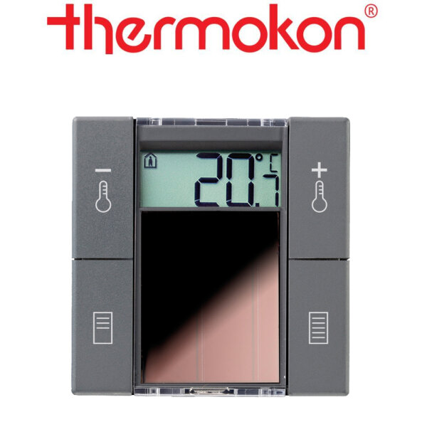 thermokon SR06 LCD rH 2T+Blind anthrazit ohne Rahmen