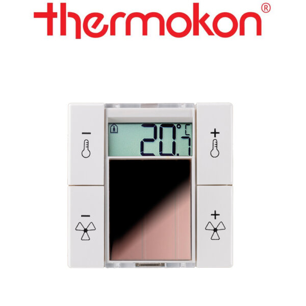 thermokon SR06 LCD rH 4T BTyp1 reinweiß glänzend ohne Rahmen
