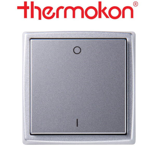 thermokon Schalter Mini 2-Kanal Licht aluminium lackiert