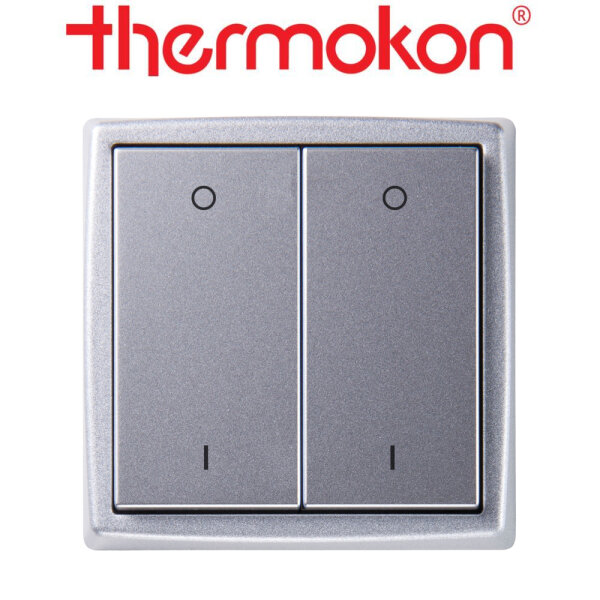 thermokon Schalter Mini 4-Kanal Licht aluminium lackiert
