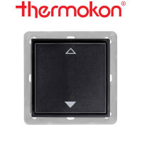 thermokon Schalter 2-Kanal Jalousie 55x55 anthrazit ohne...