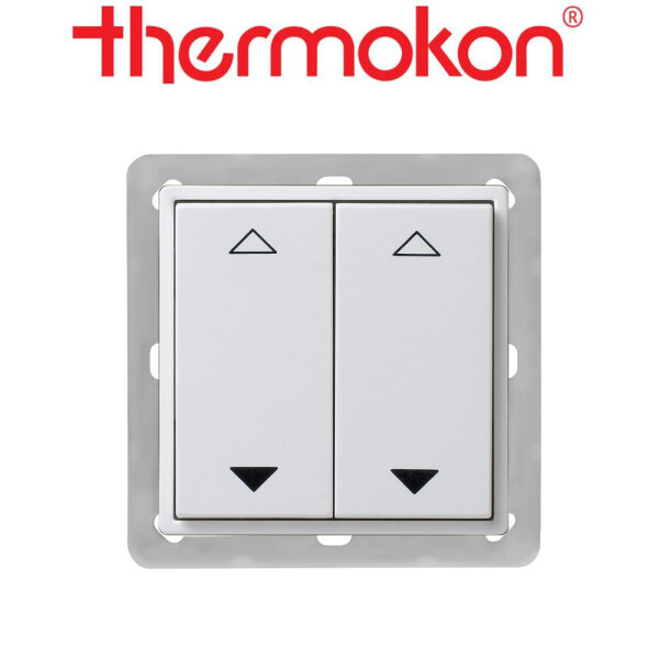 thermokon Schalter 4-Kanal Jalousie 55x55 reinweiß matt ohne Rahmen