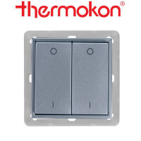 thermokon Schalter 4-Kanal Licht 55x55 Jung aluminium...