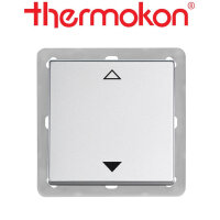 thermokon Schalter 2-Kanal Jalousie BJ63x63 alusilber...