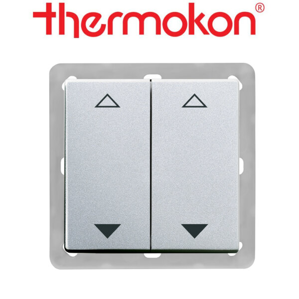 thermokon Schalter 4-Kanal Jalousie BJ63x63 alusilber ohne Rahmen