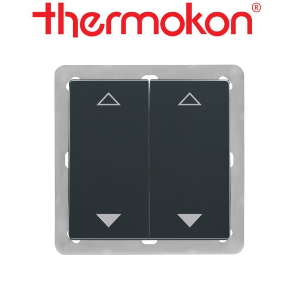 thermokon Schalter 4-Kanal Jalousie BJ63x63 anthrazit ohne Rahmen