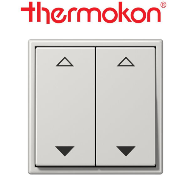 thermokon Schalter 4-Kanal Jalousie Jung LS 990 lichtgrau