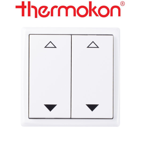 thermokon Schalter Mini 4-Kanal BLE Jalousie reinweiß glänzend