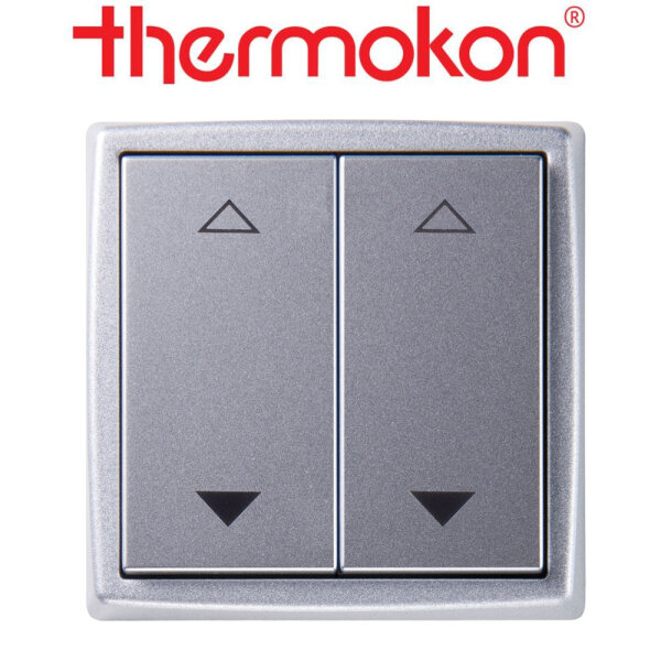 thermokon Schalter Mini 4-Kanal BLE Jalousie aluminium lackiert