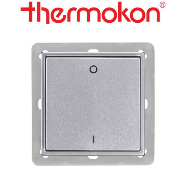 thermokon Schalter 2-Kanal BLE Licht 55x55 Jung aluminium ohne Rahmen