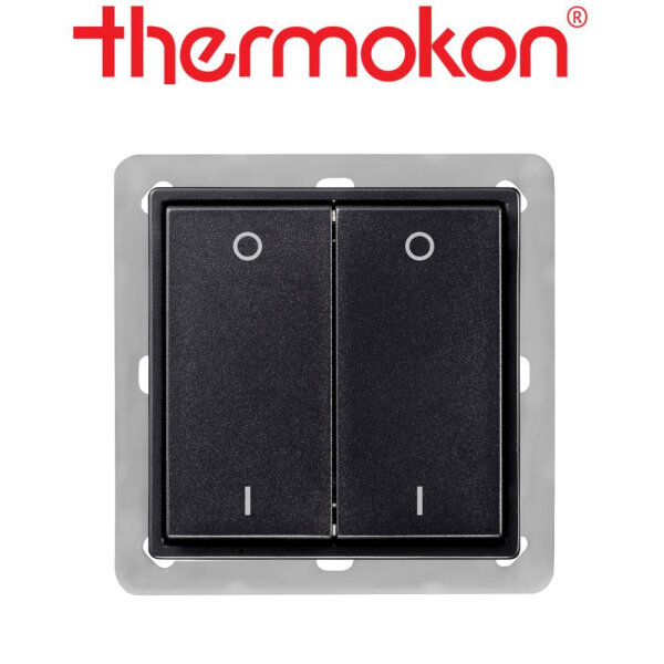 thermokon Schalter 4-Kanal BLE Licht 55x55 anthrazit ohne Rahmen