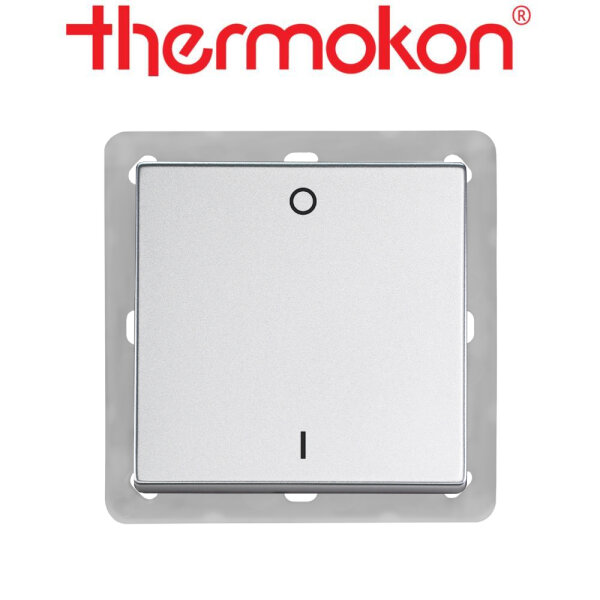 thermokon Schalter 2-Kanal BLE Licht BJ63x63 alusilber ohne Rahmen