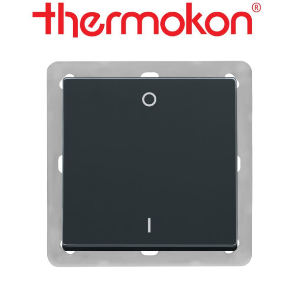 thermokon Schalter 2-Kanal BLE Licht BJ63x63 anthrazit ohne Rahmen