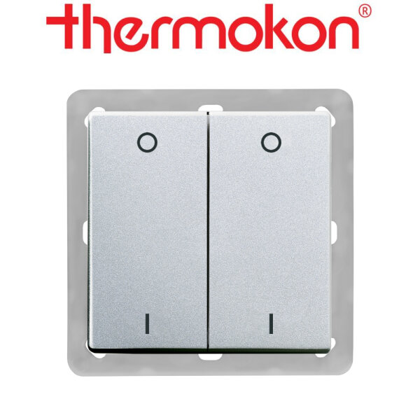 thermokon Schalter 4-Kanal BLE Licht BJ63x63 alusilber ohne Rahmen