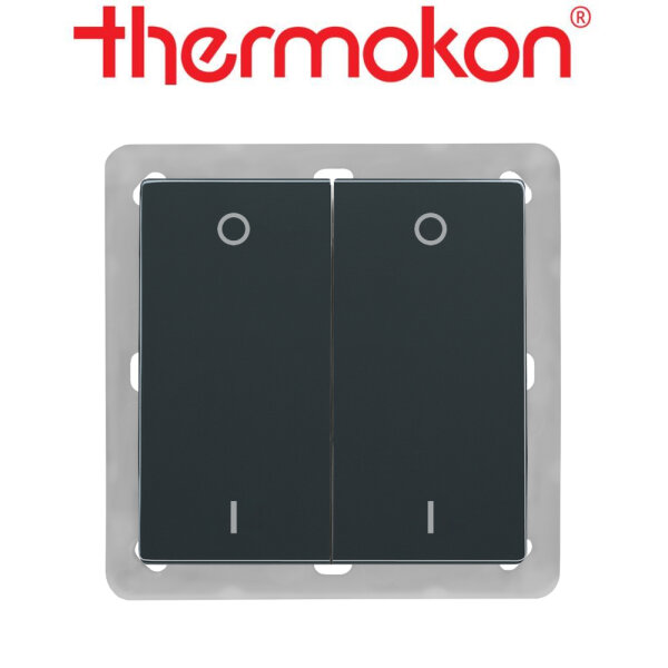 thermokon Schalter 4-Kanal BLE Licht BJ63x63 anthrazit ohne Rahmen