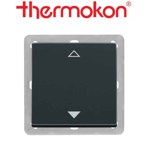 thermokon Schalter 2-Kanal BLE Jalousie BJ63x63 anthrazit ohne Rahmen