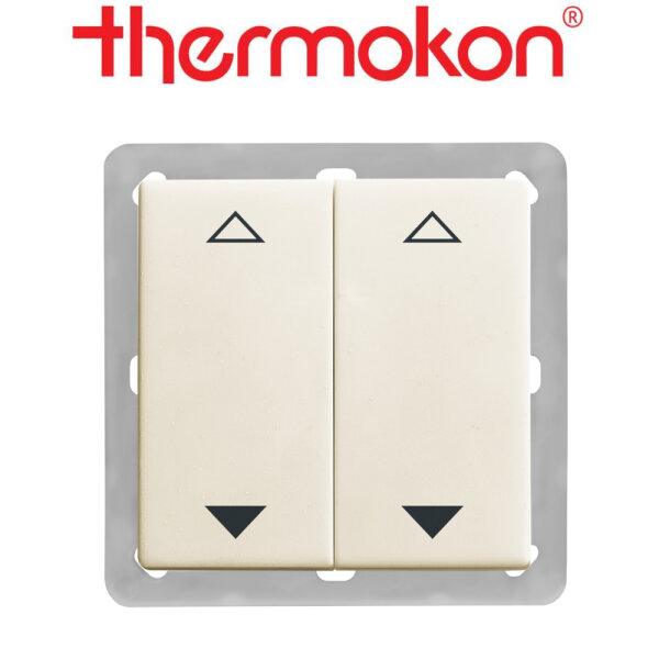 thermokon Schalter 4-Kanal BLE Jalousie BJ63x63 elfenbeinweiß ohne Rahmen