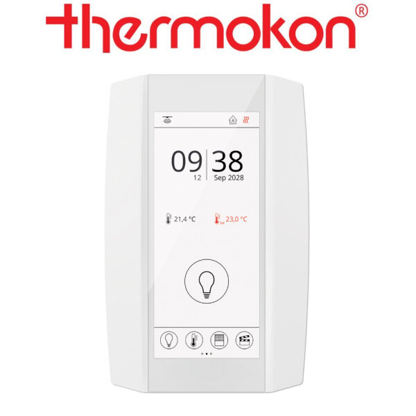 thermokon NOVOS Touch weiß CO2+VOC Temp_rH RS485 Modbus