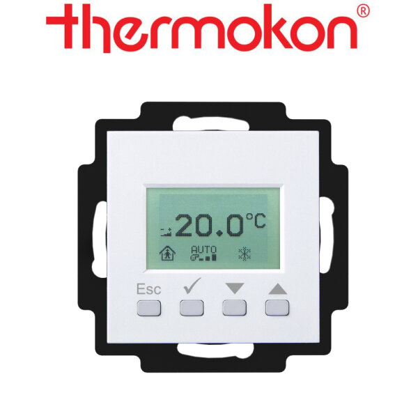 thermokon WRF06 LCD VV BTyp3 reinweiß matt ohne Rahmen