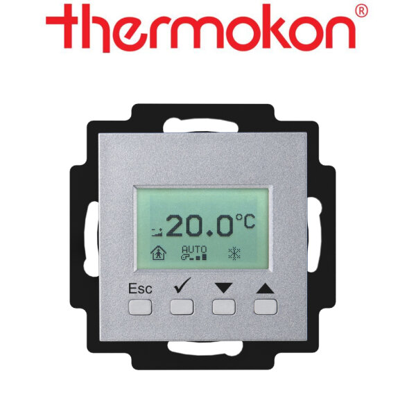 thermokon WRF06 LCD VV BTyp3 aluminium ohne Rahmen