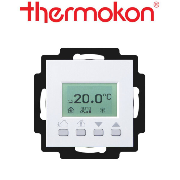thermokon WRF06 LCD DI4 RS485 Modbus BTyp1 reinweiß matt ohne Rahmen