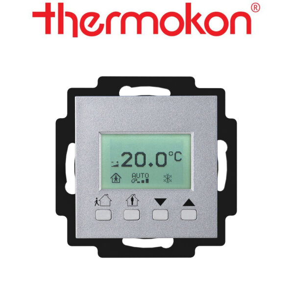thermokon WRF06 LCD DI4 LON BTyp1 aluminium ohne Rahmen