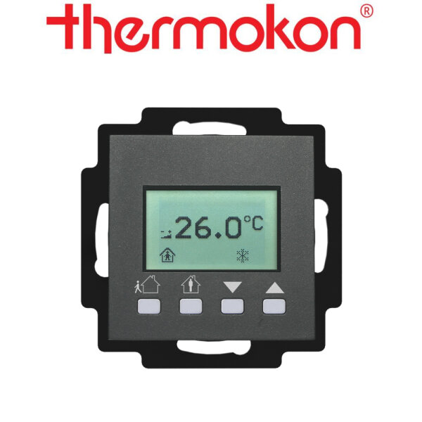 thermokon WRF06 LCD DI4 LON BTyp1 anthrazit ohne Rahmen