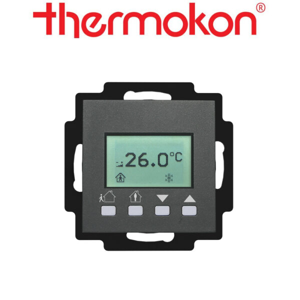 thermokon WRF06 LCD AO2V LON BTyp1 anthrazit ohne Rahmen
