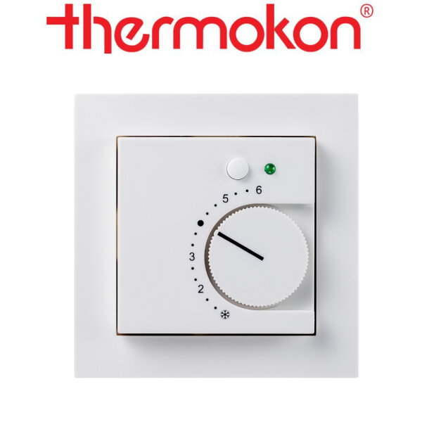 thermokon WRF07 PTD rH AO2V RS485 BACnet (MS/TP) BTyp1 Gira E2 reinweiß seidenmatt, LED grün