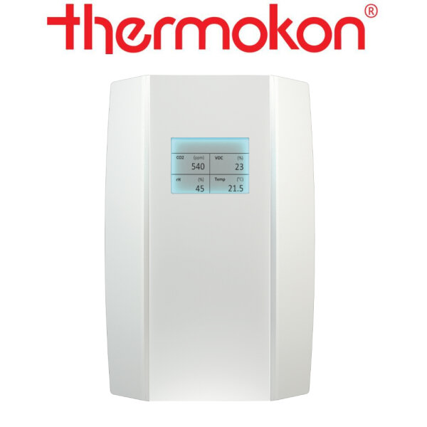 thermokon NOVOS 5 CO2+VOC weiß LCD RS485 BACnet (MS/TP)