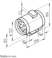Helios Multivent-Rohrventilator MV 125