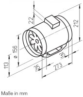 Helios Multivent-Rohrventilator MV 160