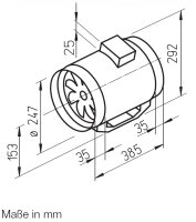 Helios Multivent-Rohrventilator MV 250