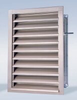 Wetterschutzgitter Kombination Aluminium mit Jalousieklappe