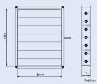 Jalousieklappen für erhöhte Temperaturen mit...