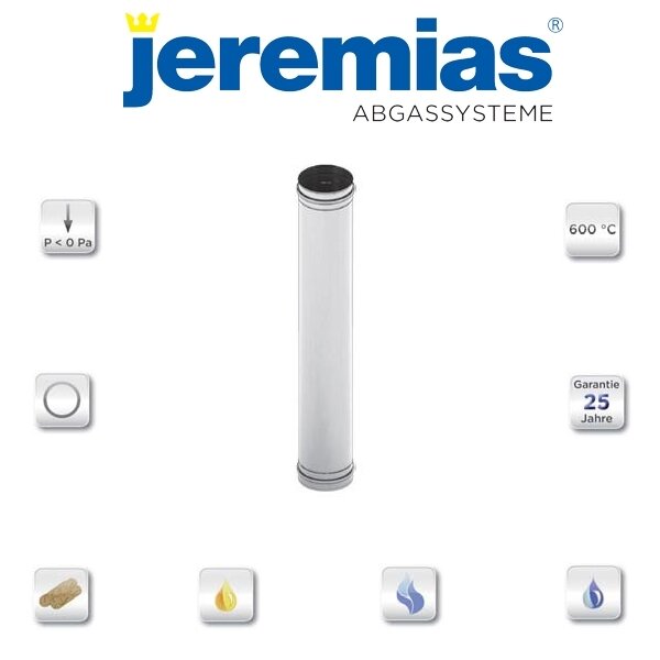 EW-fu Längenelement 1000 mm mit Doppelmuffe