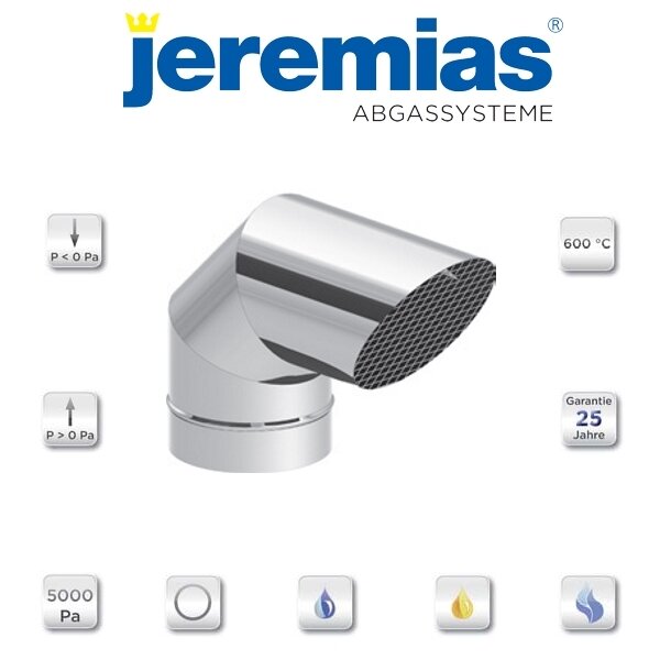 EW-kl Winkel 90° mit Schrägschnitt 45° inkl. Vogelschutzgitter