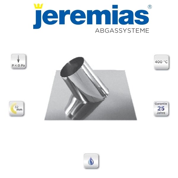 DW-mammut Flachdachdurchführung Edelstahl 16°-25°